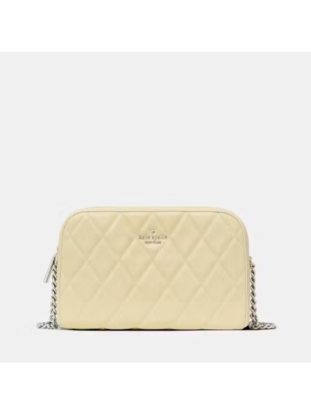 Kate Spade Carey Quilted Leather Crossbody Bag Lemon Fondant Yellow